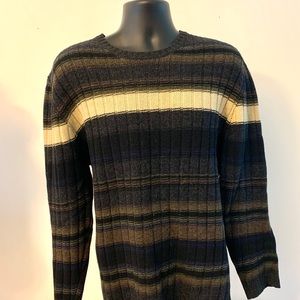 100% lambs wool vintage striped sweater